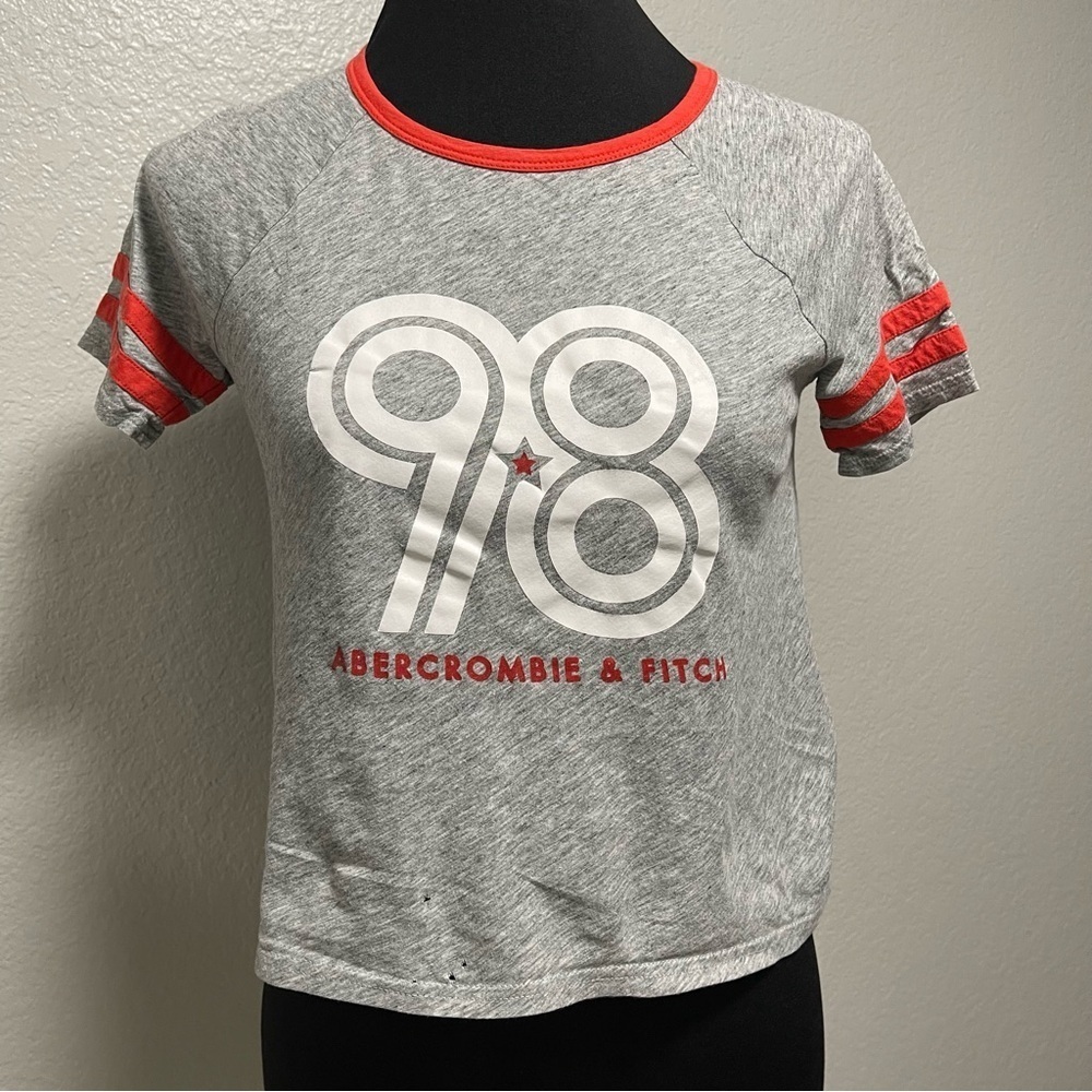 Vintage Abercrombie and Fitch 98 Graphic Tee in Grey Size XS